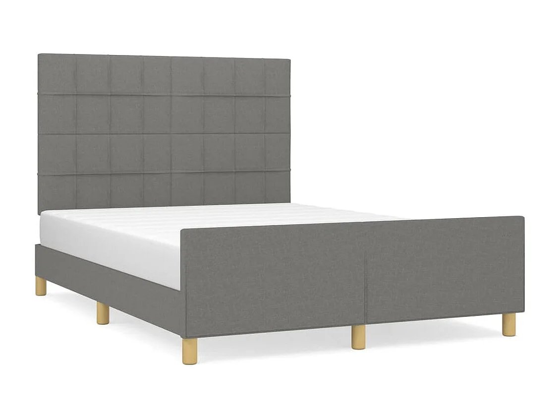 Bedframe zonder matras stof donkergrijs 140x200 cm