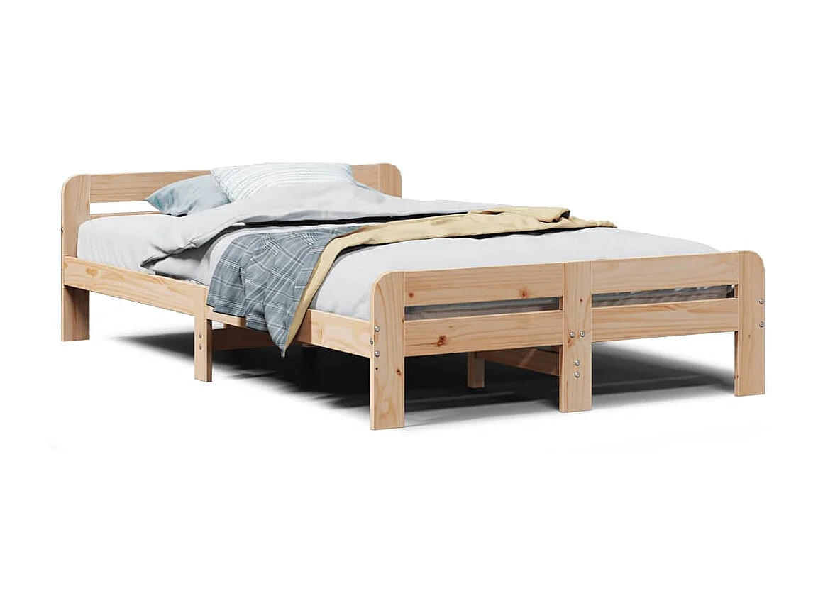 Bedframe zonder matras massief grenenhout 120x190 cm