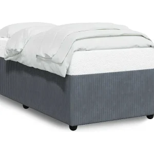 Bedframe zonder matras 90×200 cm fluweel donkergrijs Bedframe zonder matras 90×200 cm fluweel donkergrijs