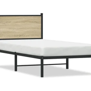 Bedframe zonder matras metaal sonoma eikenkleurig 90×190 cm Bedframe zonder matras metaal sonoma eikenkleurig 90×190 cm