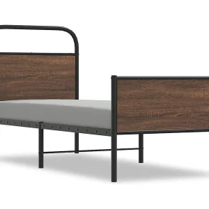 Bedframe zonder matras bewerkt hout bruin eikenkleur 80×200 cm