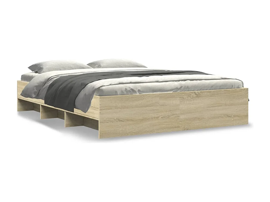 Bedframe zonder matras hout sonoma eikenkleurig 150x200 cm