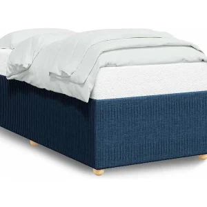 Bedframe zonder matras 80×200 cm stof blauw Bedframe zonder matras 80×200 cm stof blauw