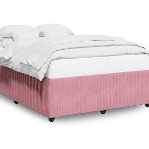 Bedframe fluweel roze 160×200 cm