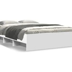 Bedframe massief hout wit 120×200 cm Bedframe massief hout wit 120×200 cm