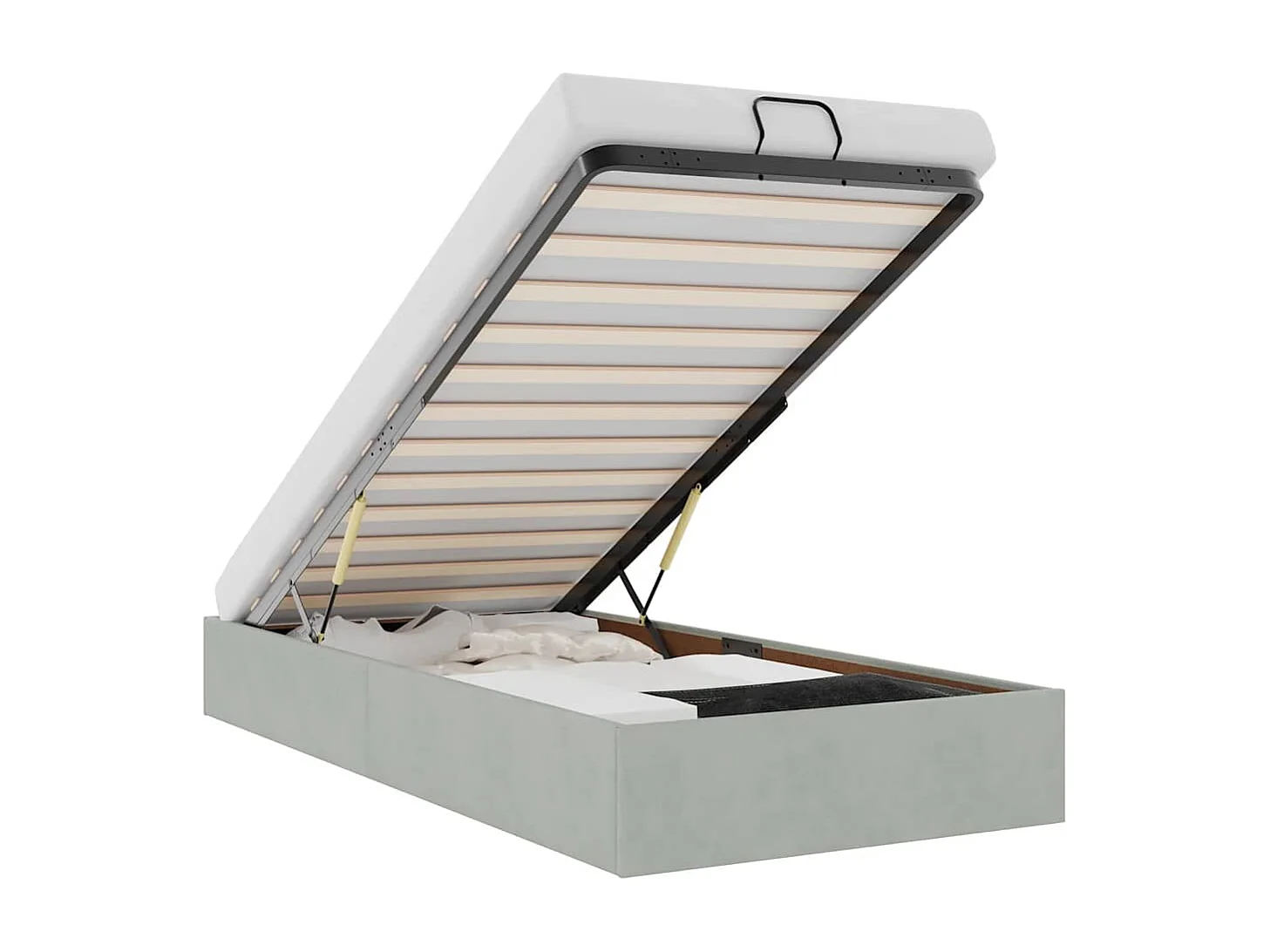Bedframe zonder matras 90x190 cm fluweel lichtgrijs
