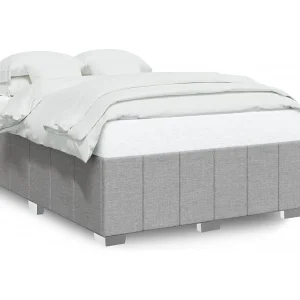 Bedframe zonder matras stof lichtgrijs 160×200 cm Bedframe zonder matras stof lichtgrijs 160×200 cm