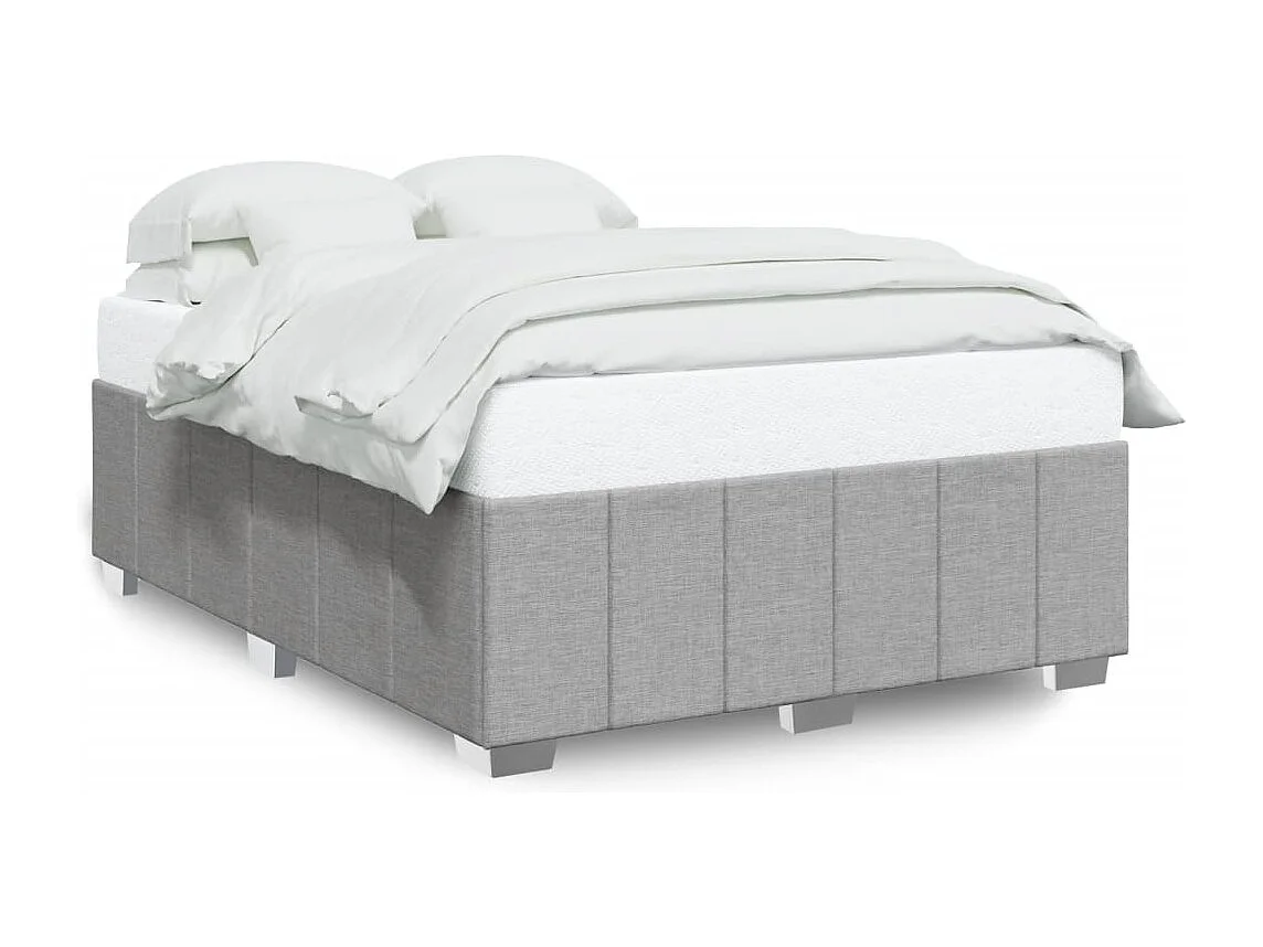 Bedframe zonder matras stof lichtgrijs 160x200 cm