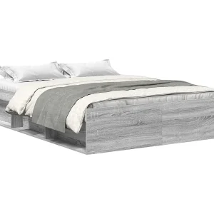Bedframe grijs sonoma eikenkleurig 160×200 cm Bedframe grijs sonoma eikenkleurig 160×200 cm