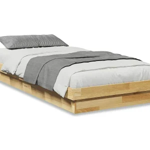 Bedframe zonder matras 75×190 cm massief hout eiken