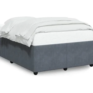 Bedframe zonder matras 120×190 cm fluweel donkergrijs Bedframe zonder matras 120×190 cm fluweel donkergrijs