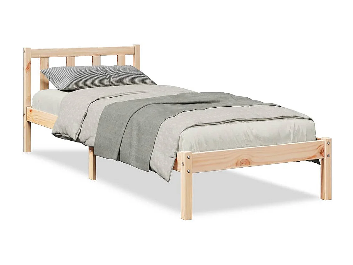 Bedframe extra lang zonder matras massief grenenhout 80x210 cm