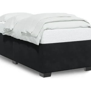 Bedframe fluweel zwart 80×200 cm