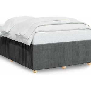 Bedframe zonder matras 120×190 cm stof donkergrijs
