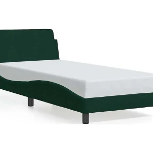 Bedframe "Dover" 90×190 cm fluweel donkergroen Bedframe "Dover" 90×190 cm fluweel donkergroen