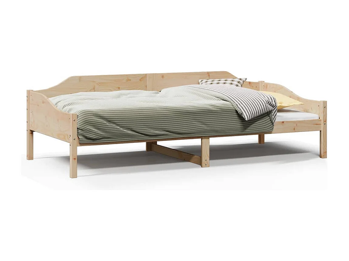 Bedframe zonder matras massief grenenhout 90x200 cm