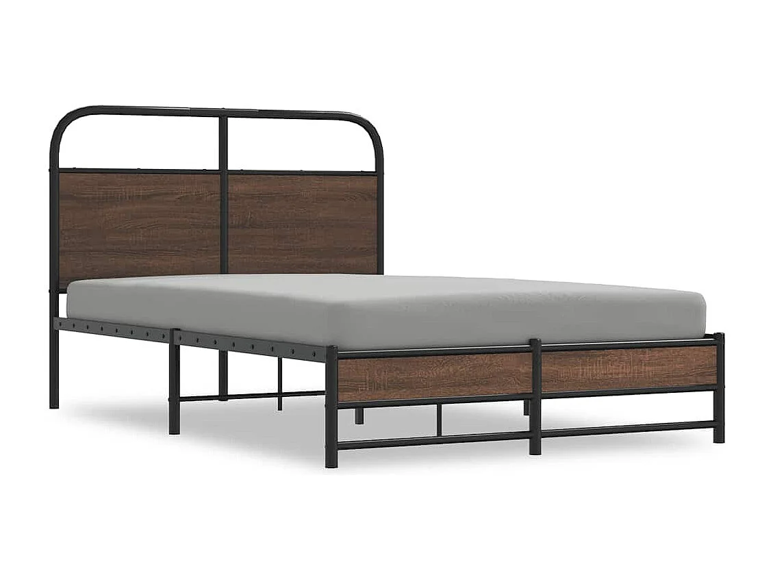 Bedframe zonder matras bewerkt hout bruin eikenkleur 120x190 cm