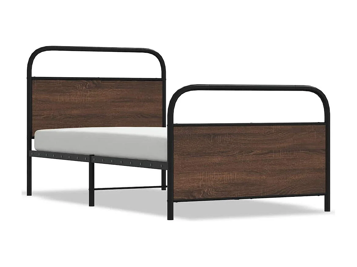 Bedframe zonder matras bewerkt hout bruin eikenkleur 90x190 cm
