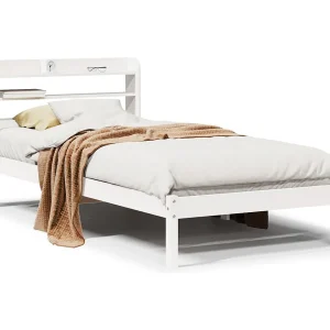 Bedframe zonder matras massief grenenhout wit 140×200 cm Bedframe zonder matras massief grenenhout wit 140×200 cm