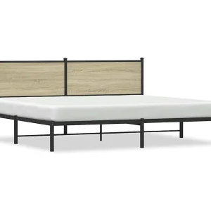 Bedframe zonder matras metaal sonoma eikenkleurig 193×203 cm Bedframe zonder matras metaal sonoma eikenkleurig 193×203 cm