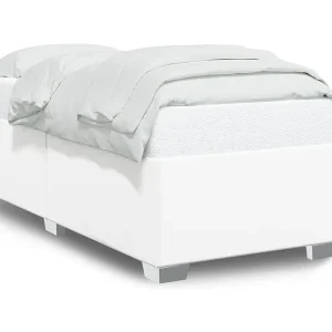 Bedframe kunstleer wit 90×200 cm Bedframe kunstleer wit 90×200 cm