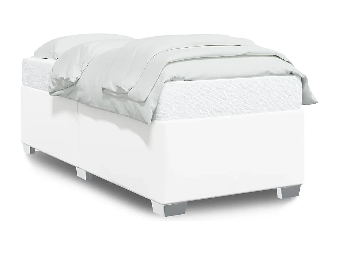 Bedframe kunstleer wit 90x200 cm