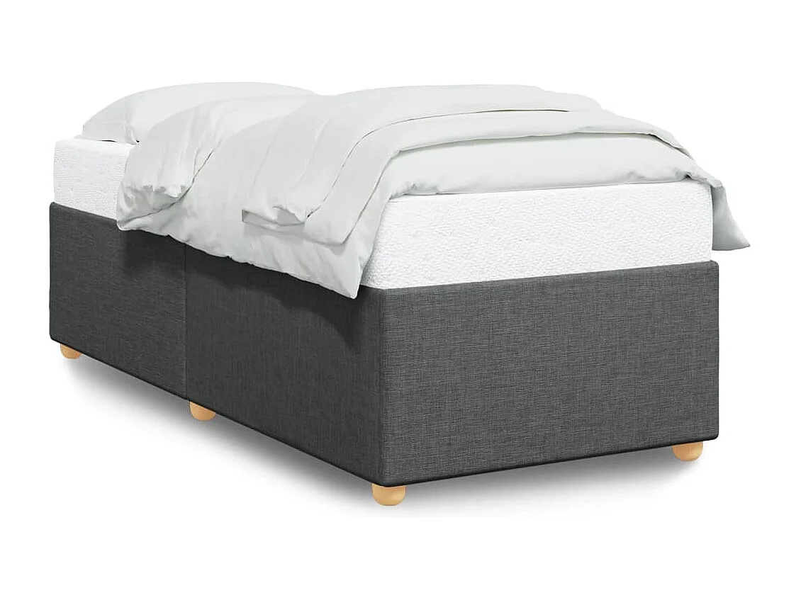 Bedframe zonder matras 90x200 cm stof donkergrijs