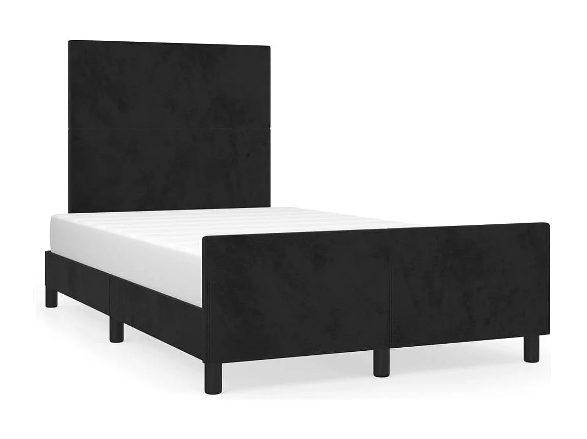Bedframe zonder matras 120x200 cm fluweel zwart