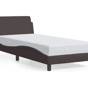 Bedframe "Dover" 90×190 cm stof donkerbruin Bedframe "Dover" 90×190 cm stof donkerbruin