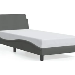 Bedframe "Dover" 90×200 cm stof donkergrijs Bedframe "Dover" 90×200 cm stof donkergrijs