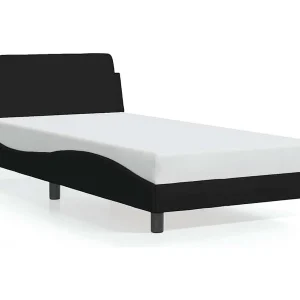 Bedframe "Dover" 100×200 cm stof zwart Bedframe "Dover" 100×200 cm stof zwart