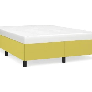 Bedframe zonder matras 140×190 cm stof groen Bedframe zonder matras 140×190 cm stof groen