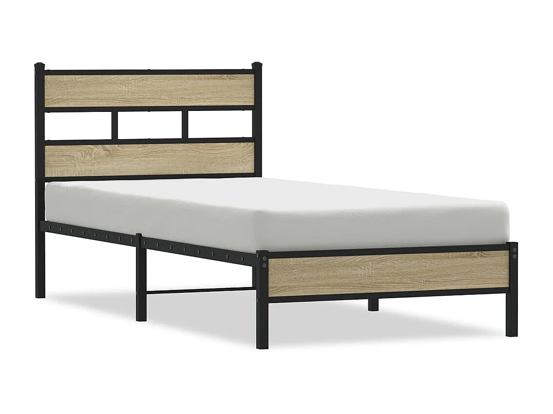 Bedframe zonder matras hout sonoma eikenkleurig 75x190 cm