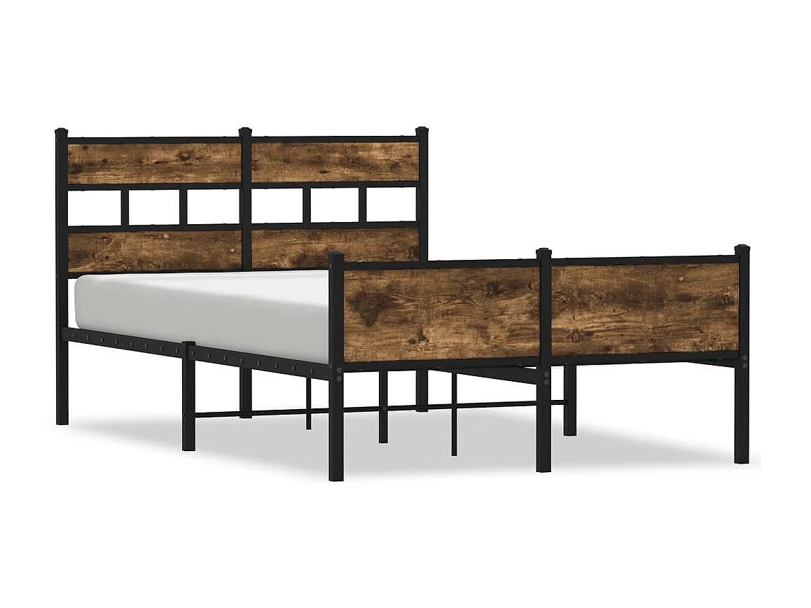 Bedframe zonder matras hout gerookt eikenkleurig 120x190 cm
