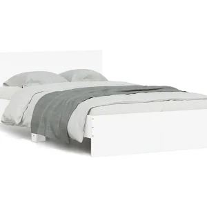 Bedframe met hoofdeinde wit 135×190 cm Bedframe met hoofdeinde wit 135×190 cm