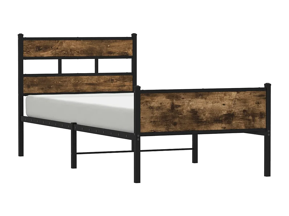 Bedframe zonder matras hout gerookt eikenkleurig 80x200 cm