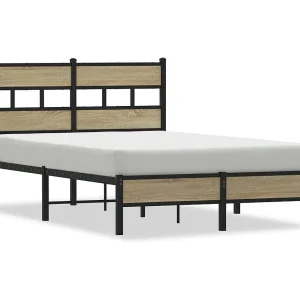 Bedframe zonder matras hout sonoma eikenkleurig 120×200 cm Bedframe zonder matras hout sonoma eikenkleurig 120×200 cm