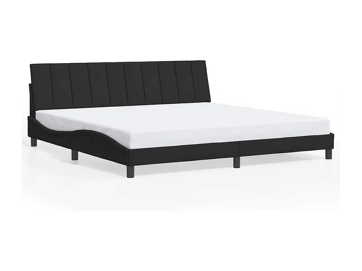 Bedframe zonder matras "Hanko" 200x200 cm fluweel zwart