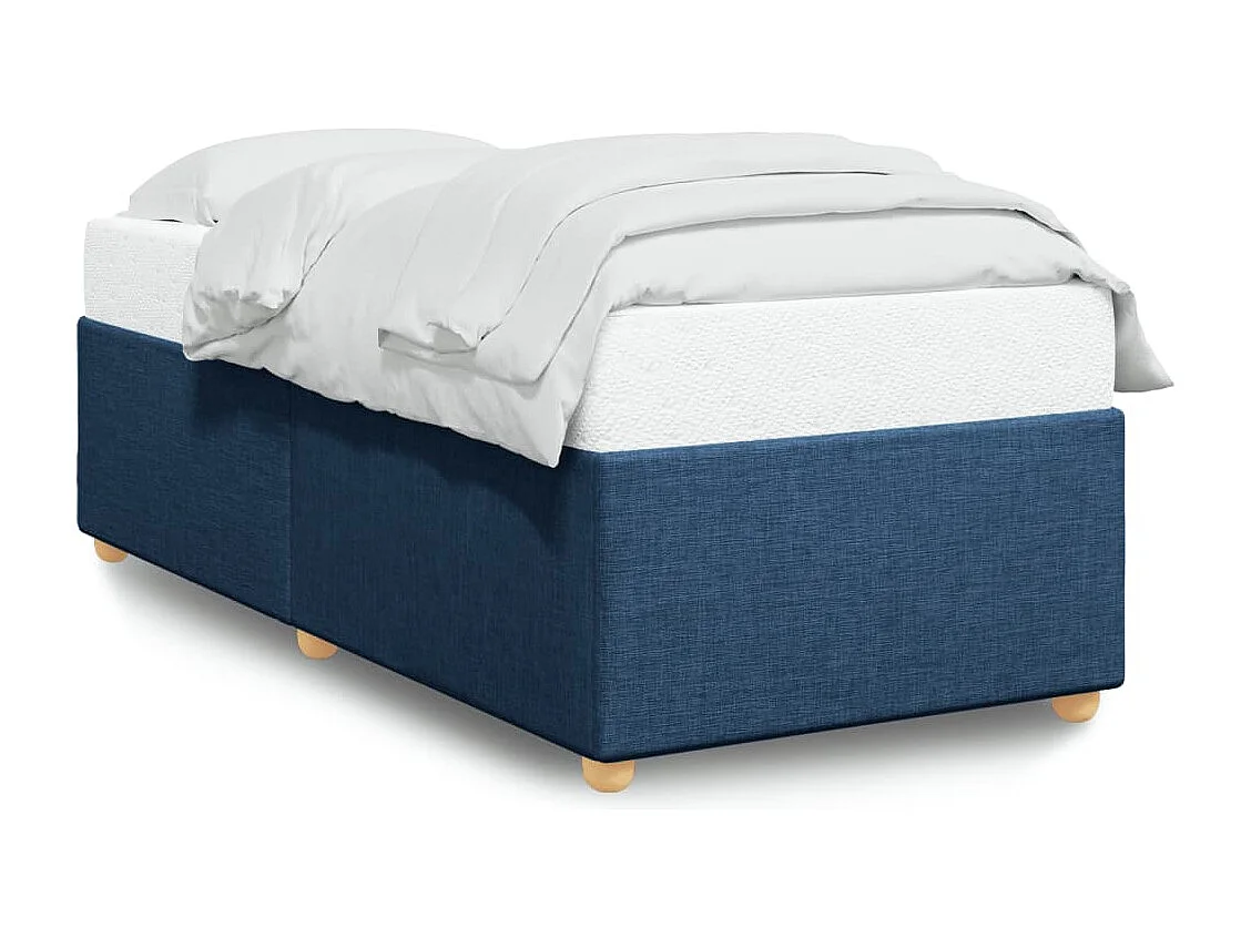 Bedframe zonder matras 90x190 cm stof blauw