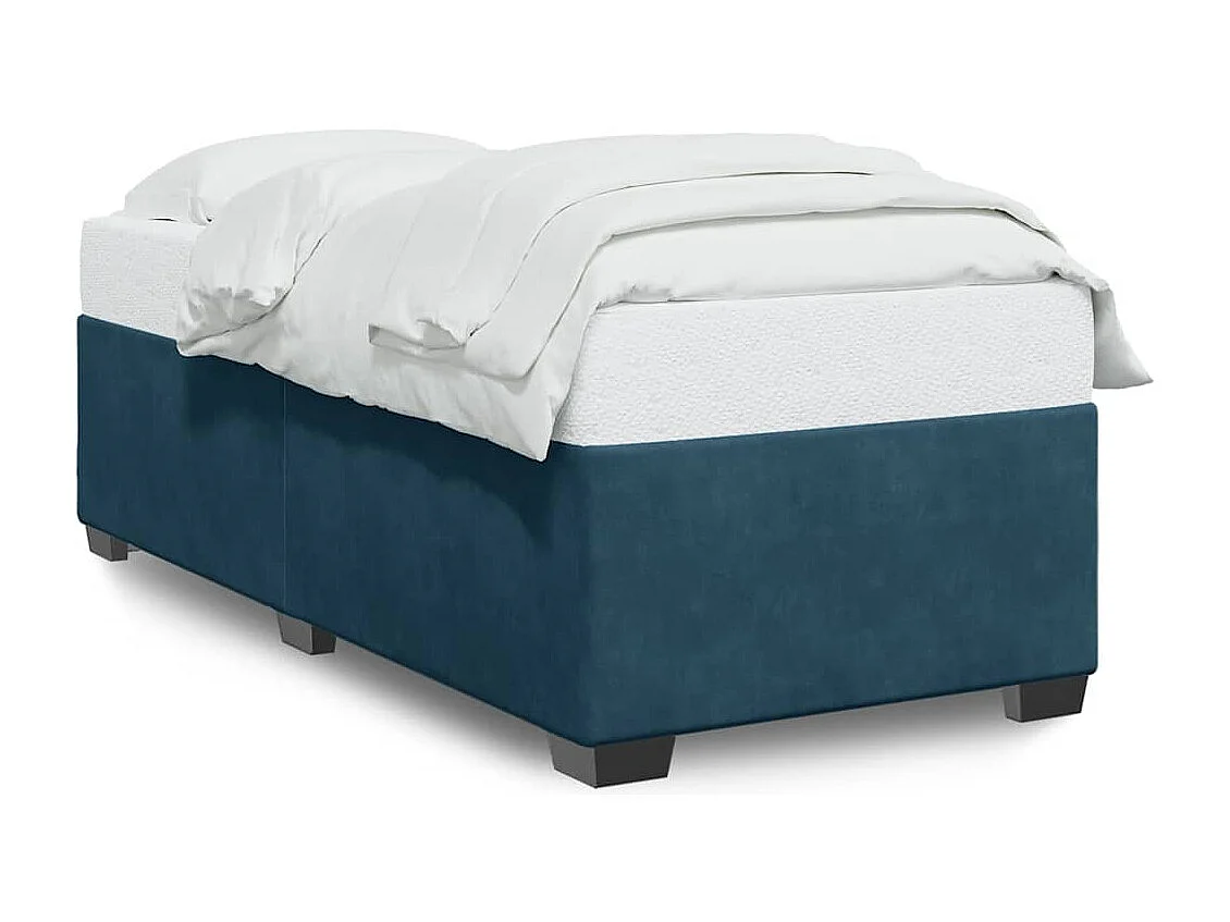 Bedframe fluweel blauw 90x200 cm