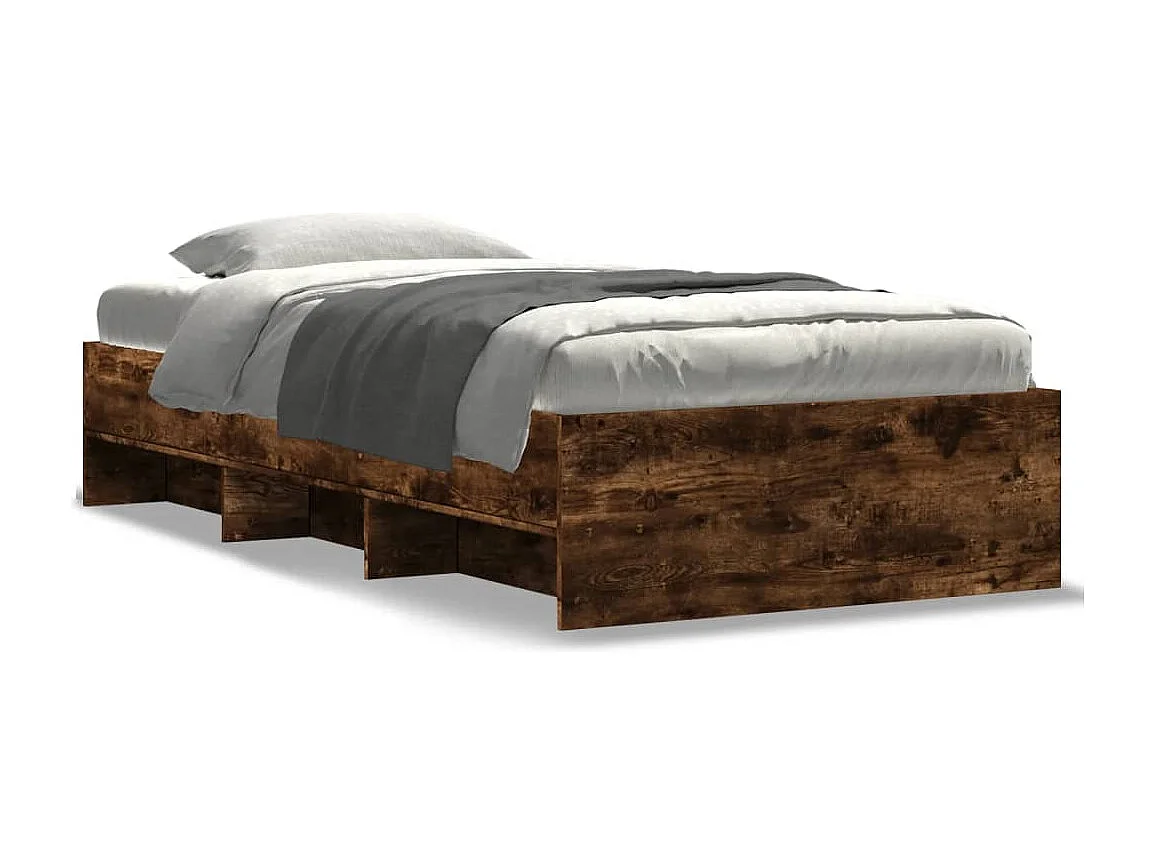 Bedframe zonder matras hout gerookt eikenkleurig 90x190 cm