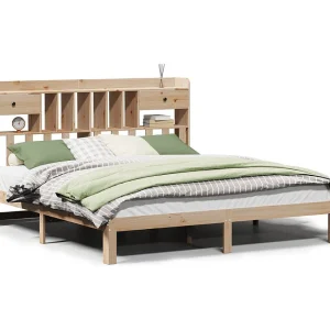 Bed met boekenkast zonder matras massief grenenhout 180×200 cm Bed met boekenkast zonder matras massief grenenhout 180×200 cm