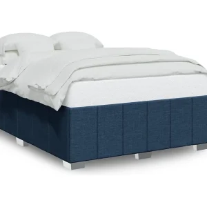 Bedframe zonder matras stof blauw 160×200 cm Bedframe zonder matras stof blauw 160×200 cm