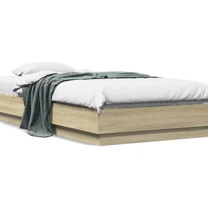Bedframe zonder matras hout sonoma eikenkleurig 75×190 cm Bedframe zonder matras hout sonoma eikenkleurig 75×190 cm