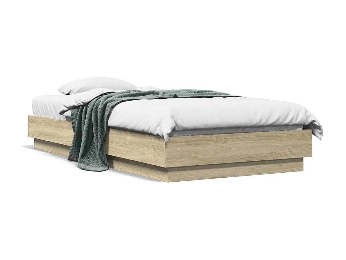 Bedframe zonder matras hout sonoma eikenkleurig 75x190 cm