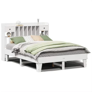 Bedframe zonder matras massief grenenhout wit 140×200 cm Bedframe zonder matras massief grenenhout wit 140×200 cm
