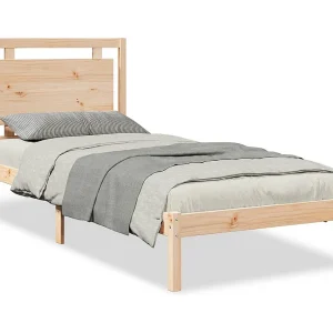 Bedframe extra lang zonder matras massief hout 100×210 cm Bedframe extra lang zonder matras massief hout 100×210 cm