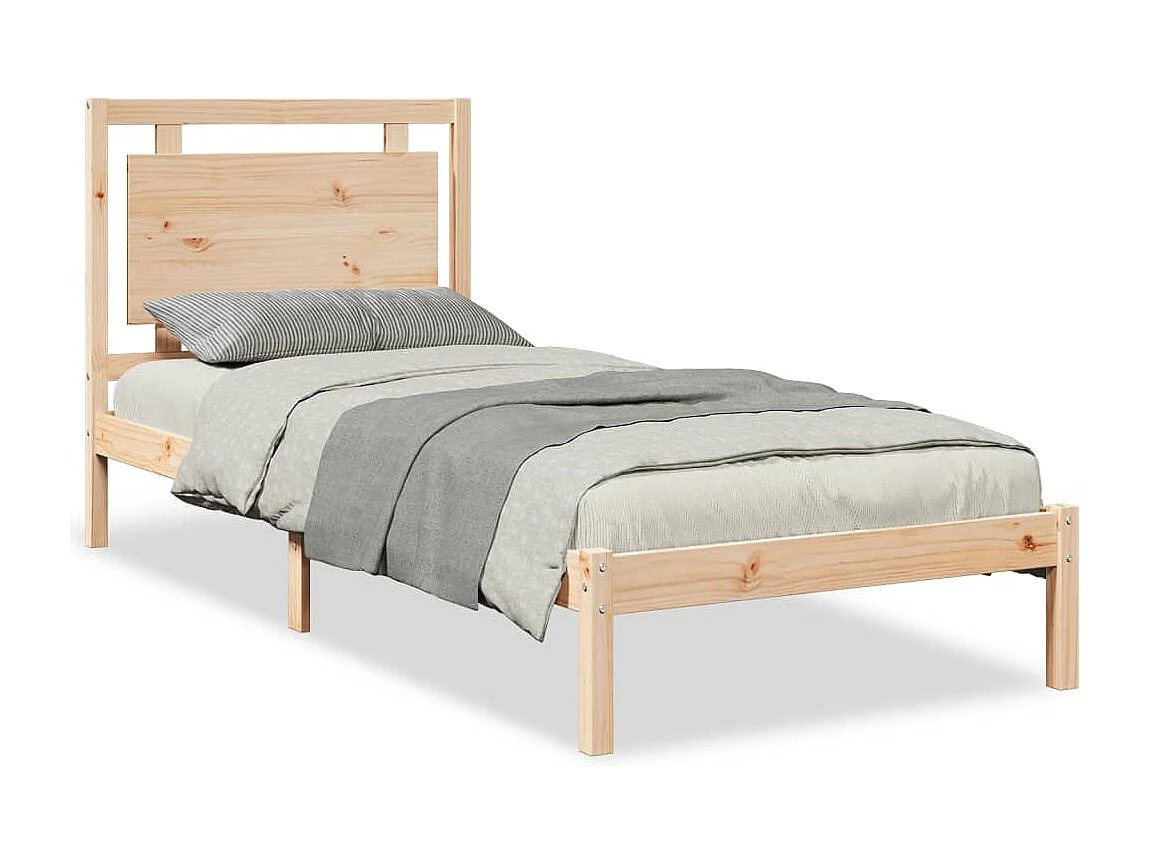 Bedframe extra lang zonder matras massief hout 100x210 cm