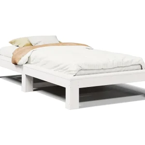 Bedframe zonder matras massief grenenhout wit 140×200 cm Bedframe zonder matras massief grenenhout wit 140×200 cm