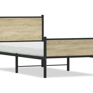 Bedframe zonder matras metaal sonoma eikenkleurig 100×190 cm Bedframe zonder matras metaal sonoma eikenkleurig 100×190 cm